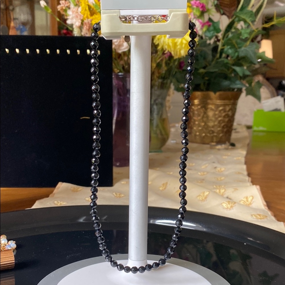 Elegant Black Beaded Necklace